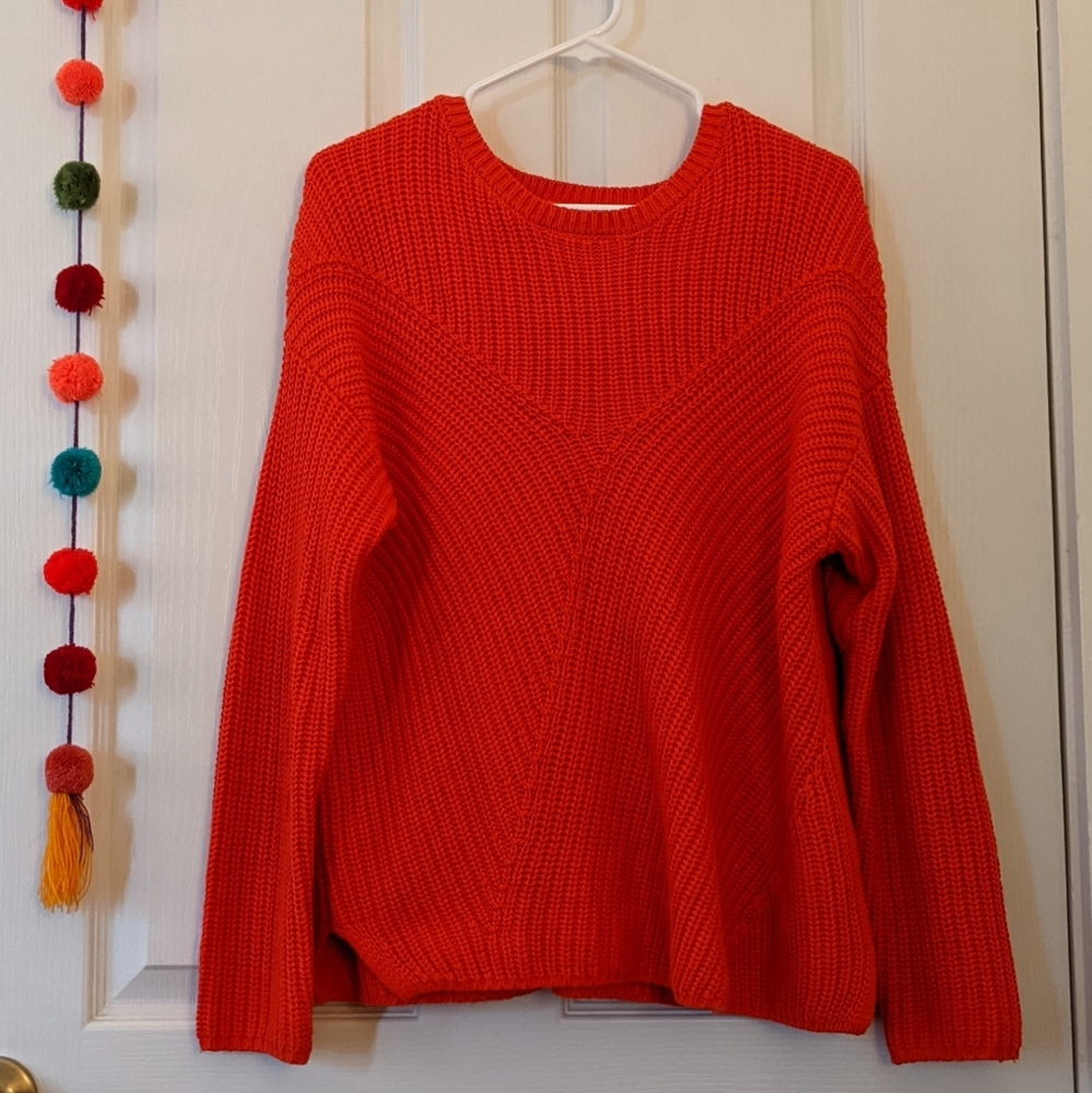 Red orange sweater